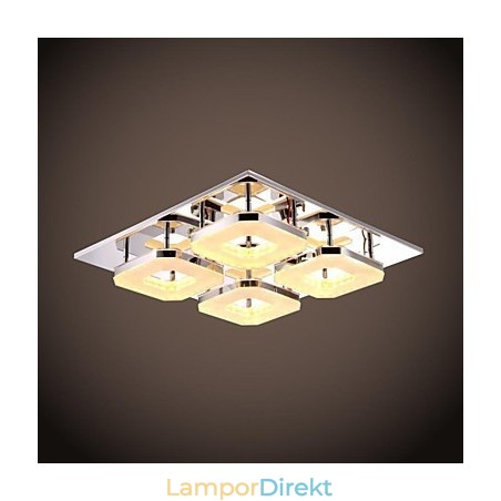 Akryl Flush Mount 4 Ljus Modern Akryl Galvanisering Rostfritt Stål Akryl Flush Mount 4 Ljus Modern Akryl Galvanisering Rostfritt Stål