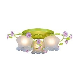 Creative Lamp Lamp Warm Garden Rose Tre Enkla Taklampor