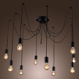 Ljuskrona Vintage Design-Lampor Ingår Living 10 Lights Pendel Light