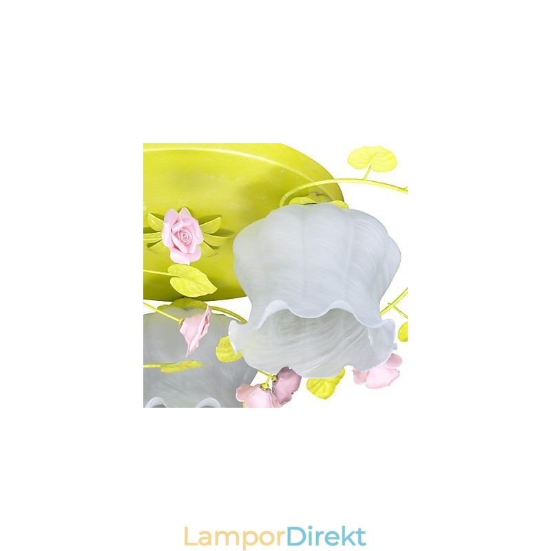 Creative Lamp Lamp Warm Garden Rose Tre Enkla Taklampor