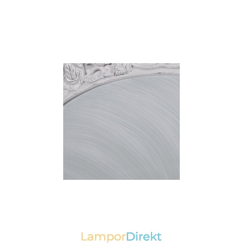 White Flush Mount Light Glas Resin Carving European Classic