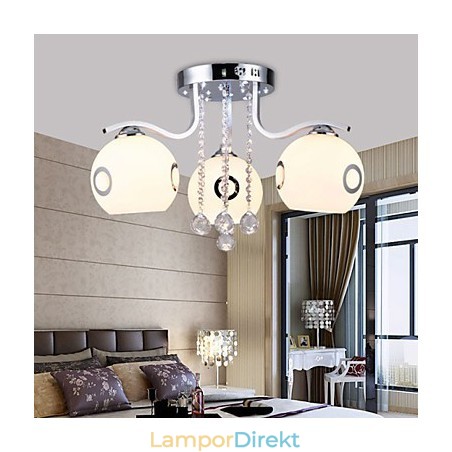 Flush Mount Crystal Modernt Samtida Glas Flush Mount Crystal Modernt Samtida Glas