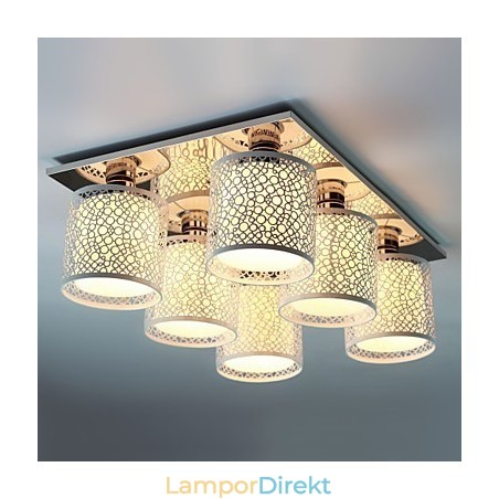 Modern Samtida Målning Metal Flush Mount