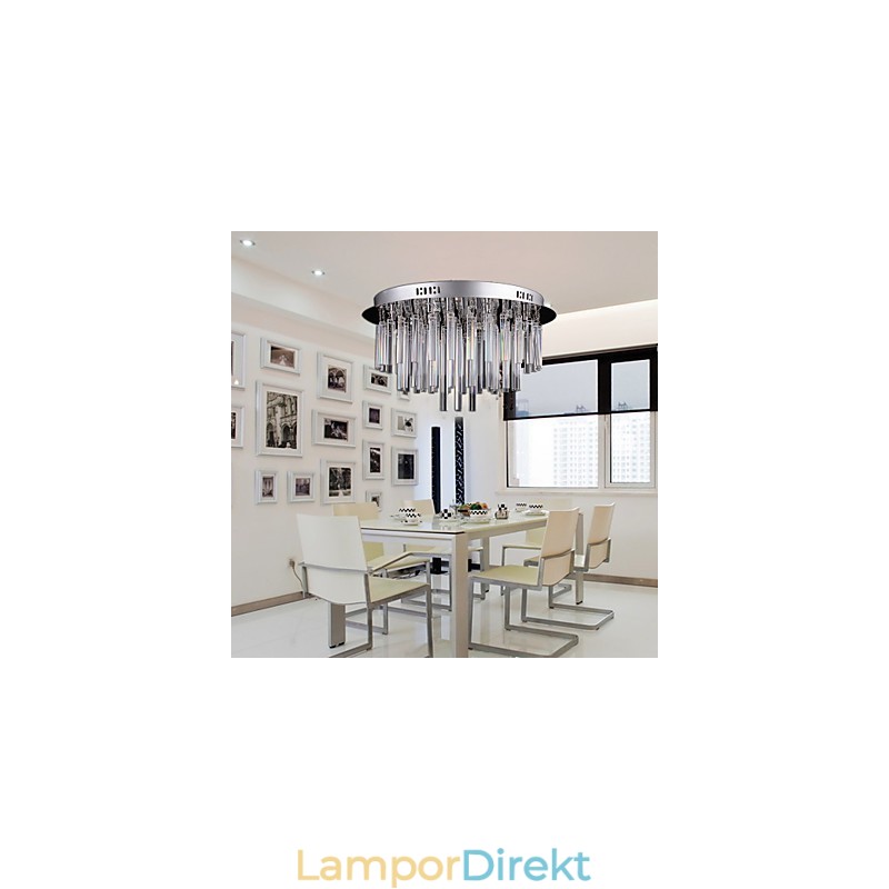 Modern Kristallkrona Med 12 Lampor