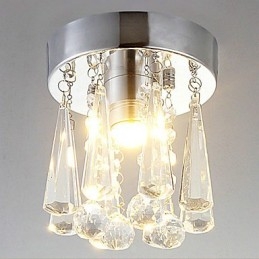 1 Lätt Semi Flush Mount I Kristall