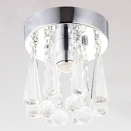 1 Lätt Semi Flush Mount I Kristall