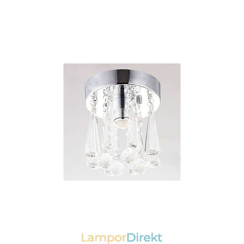 1 Lätt Semi Flush Mount I Kristall