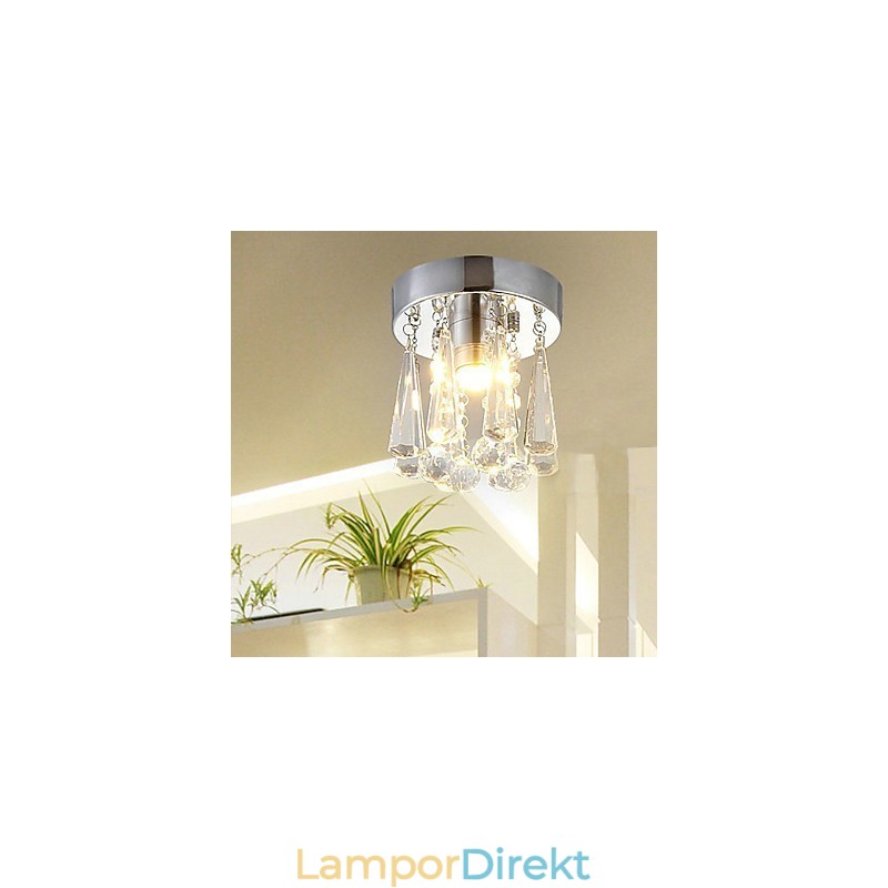 1 Lätt Semi Flush Mount I Kristall