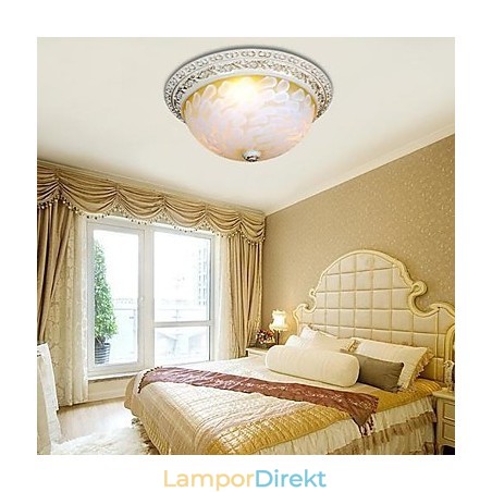 White Flush Mount Ljusmönster Glas Resin Gold Carving European Classic White Flush Mount Ljusmönster Glas Resin Gold Carving European Classic