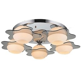 Modern Taklampa Flush Mount 5 Lampor Contemporary Metal