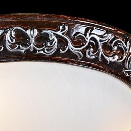 Flush Mount Light Glas Resin Silver Carving European Classic