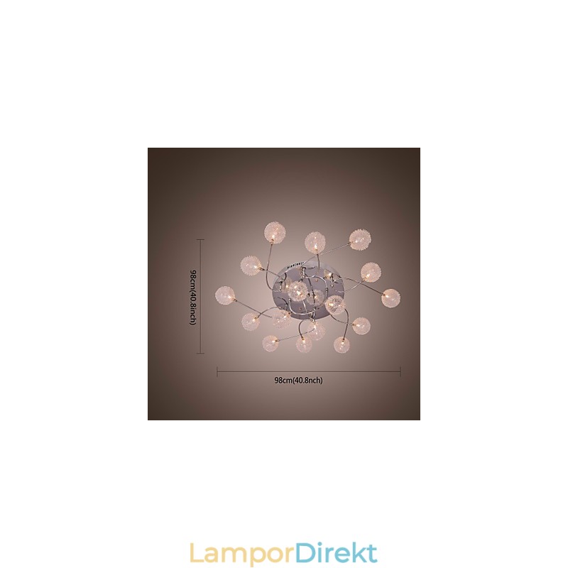 G4 Iron Flush Mount Light Med Aluminiumskärmar