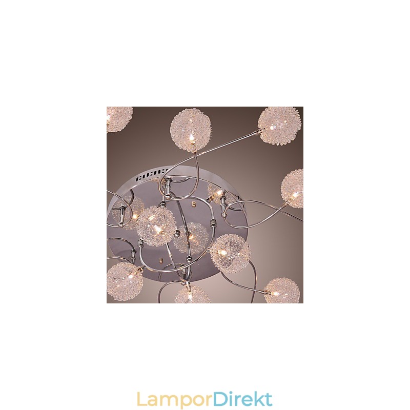G4 Iron Flush Mount Light Med Aluminiumskärmar
