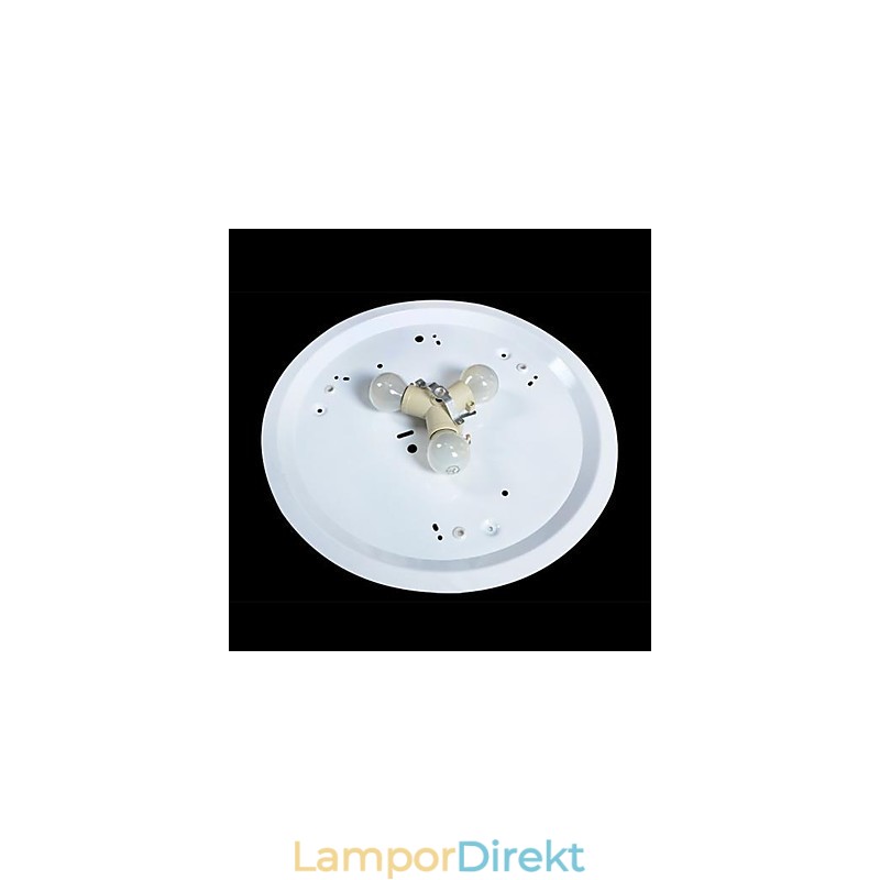 White Flush Mount Light Glas Resin Carving European Classic