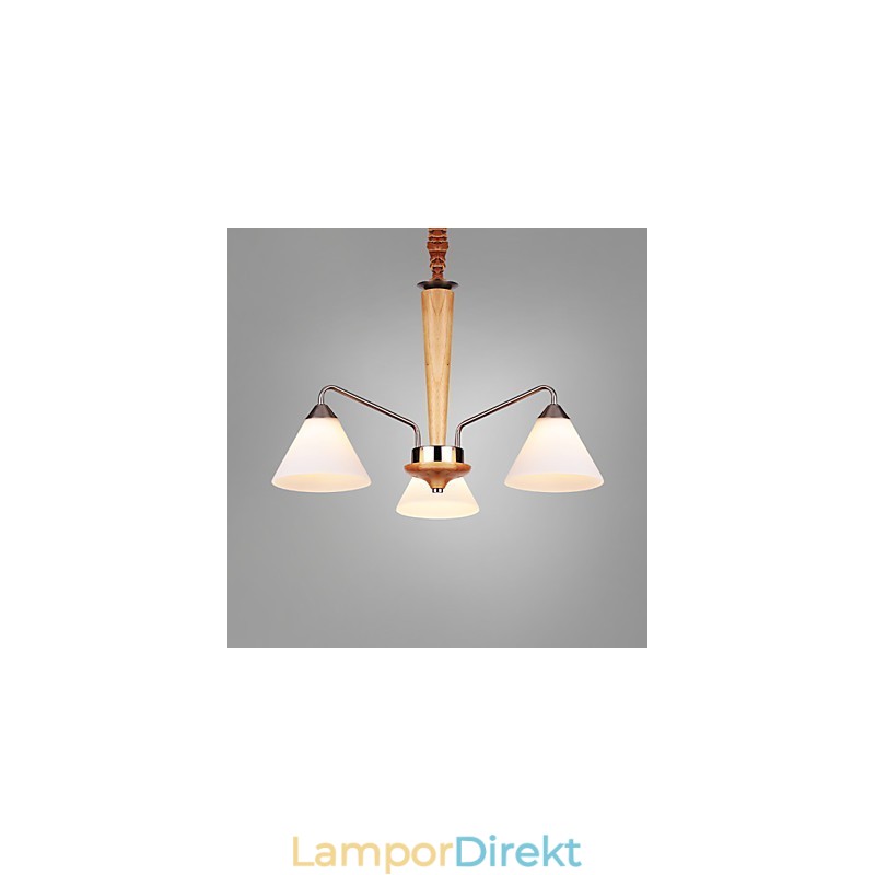 Vintage Mini Style Målning Trä Bambu Flush Mount