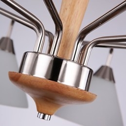 Vintage Mini Style Målning Trä Bambu Flush Mount
