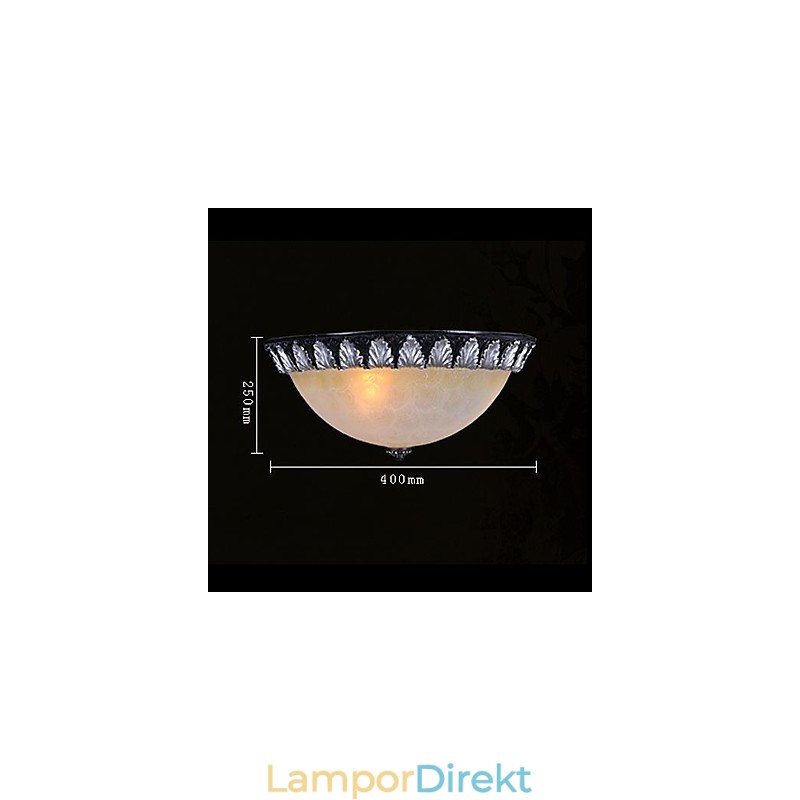 Flush Mount Ljusmönster Glas Resin Silver Carving European Classic