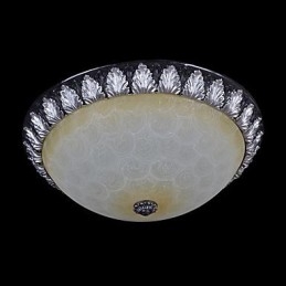 Flush Mount Ljusmönster Glas Resin Silver Carving European Classic