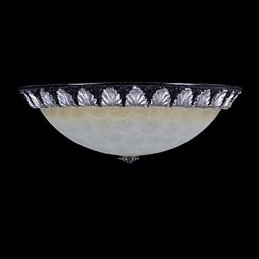 Flush Mount Ljusmönster Glas Resin Silver Carving European Classic