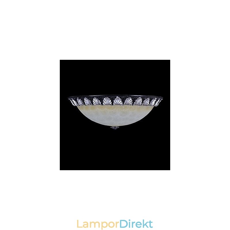 Flush Mount Ljusmönster Glas Resin Silver Carving European Classic