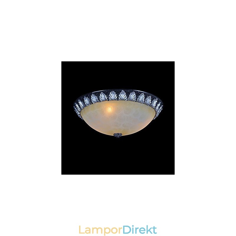 Flush Mount Ljusmönster Glas Resin Silver Carving European Classic
