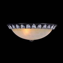 Flush Mount Ljusmönster Glas Resin Silver Carving European Classic