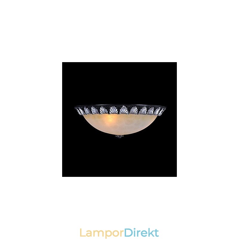 Flush Mount Ljusmönster Glas Resin Silver Carving European Classic