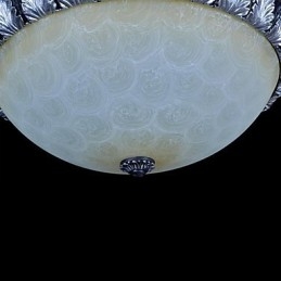Flush Mount Ljusmönster Glas Resin Silver Carving European Classic