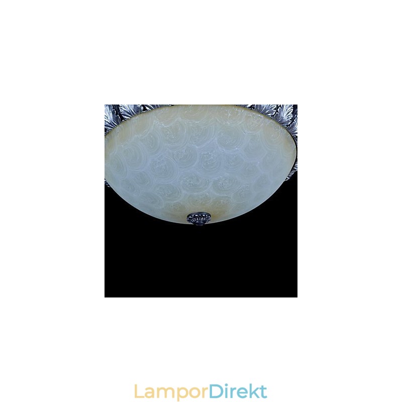 Flush Mount Ljusmönster Glas Resin Silver Carving European Classic
