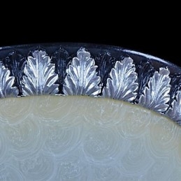 Flush Mount Ljusmönster Glas Resin Silver Carving European Classic