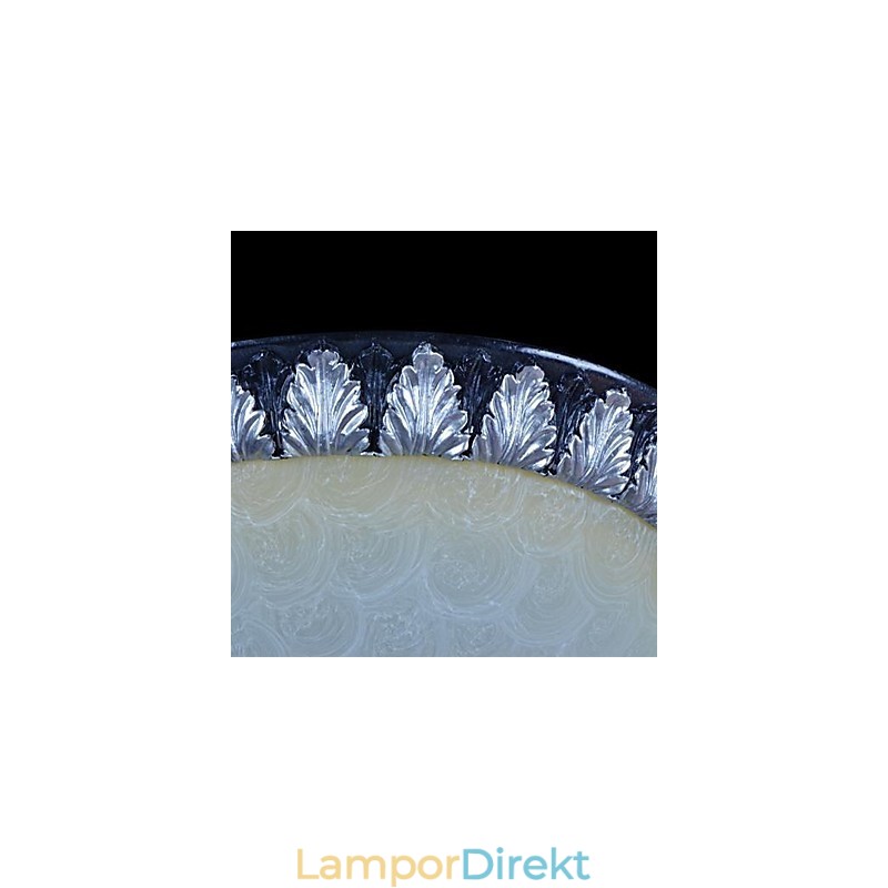 Flush Mount Ljusmönster Glas Resin Silver Carving European Classic