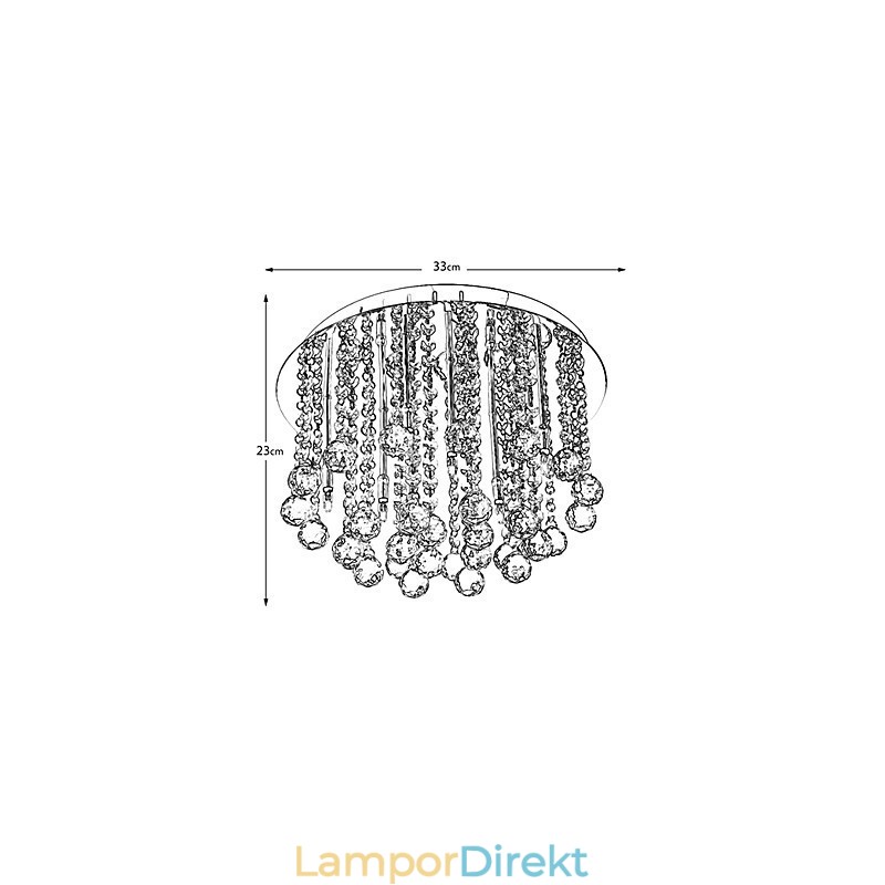 Modernt Semi-Infällt Kristallfäste Med 8 Lampor (G4 Lampbas)