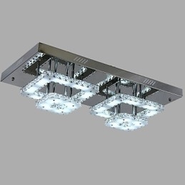 Modern Och Modern Kristallkrom Metall Infälld Montering