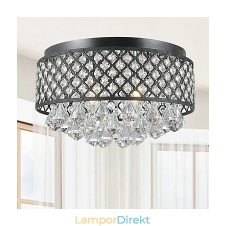 Traditionell Klassisk Kristallmålning Metall Flush Mount Traditionell Klassisk Kristallmålning Metall Flush Mount