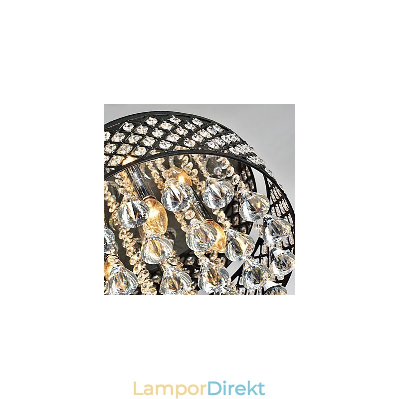 Traditionell Klassisk Kristallmålning Metall Flush Mount