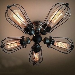 Vintage Mini Style Målning Metal Flush Mount