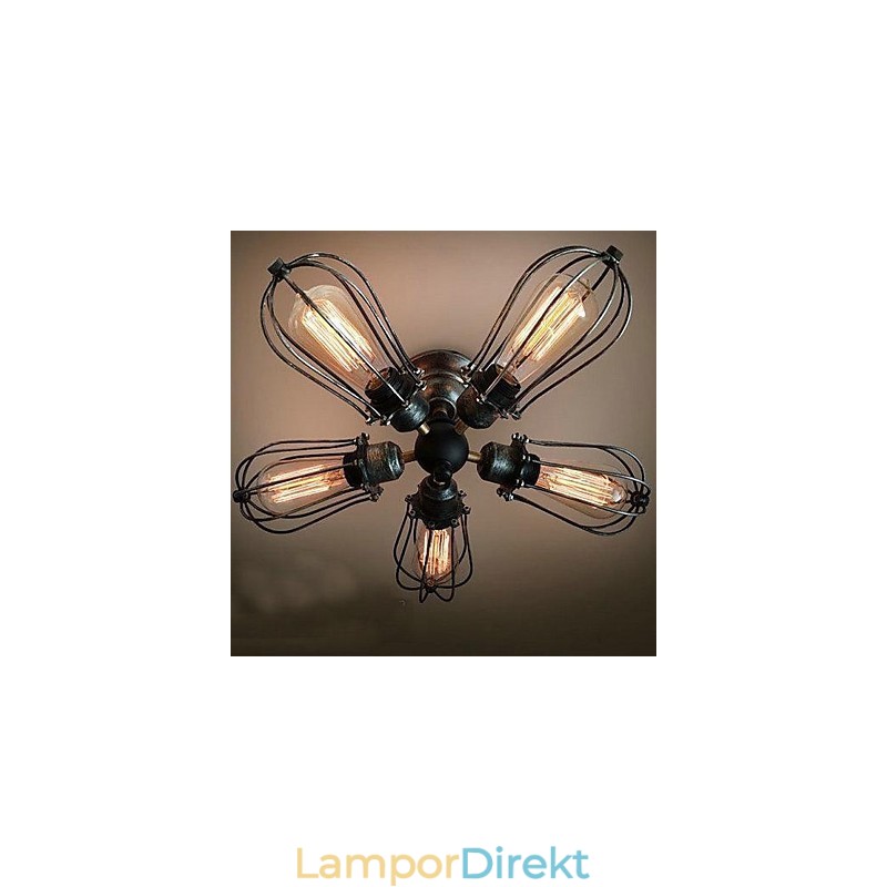 Vintage Mini Style Målning Metal Flush Mount