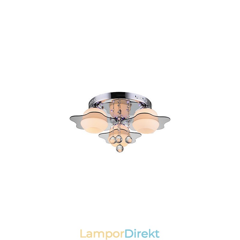 Fjärrkontroll Flush Mount Modern Contemporary 3 Lampor Med Röd Blå Färg
