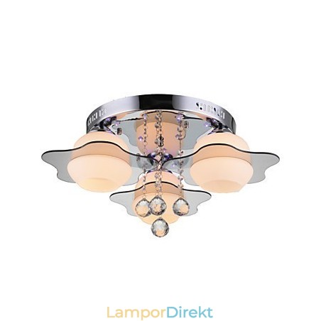 Fjärrkontroll Flush Mount Modern Contemporary 3 Lampor Med Röd Blå Färg Fjärrkontroll Flush Mount Modern Contemporary 3 Lampor Med Röd Blå Färg