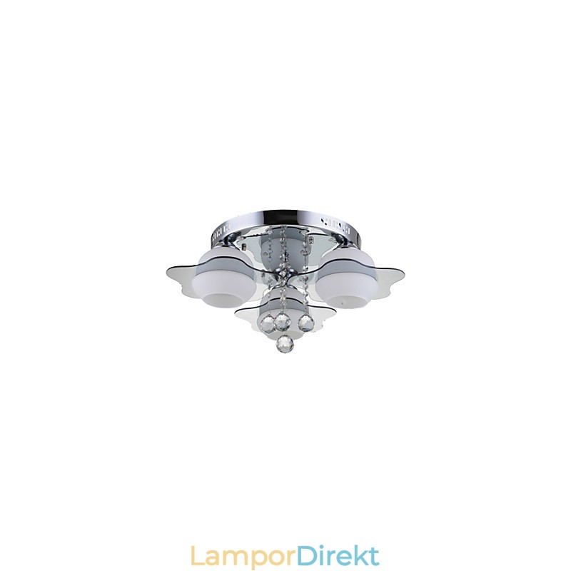 Fjärrkontroll Flush Mount Modern Contemporary 3 Lampor Med Röd Blå Färg