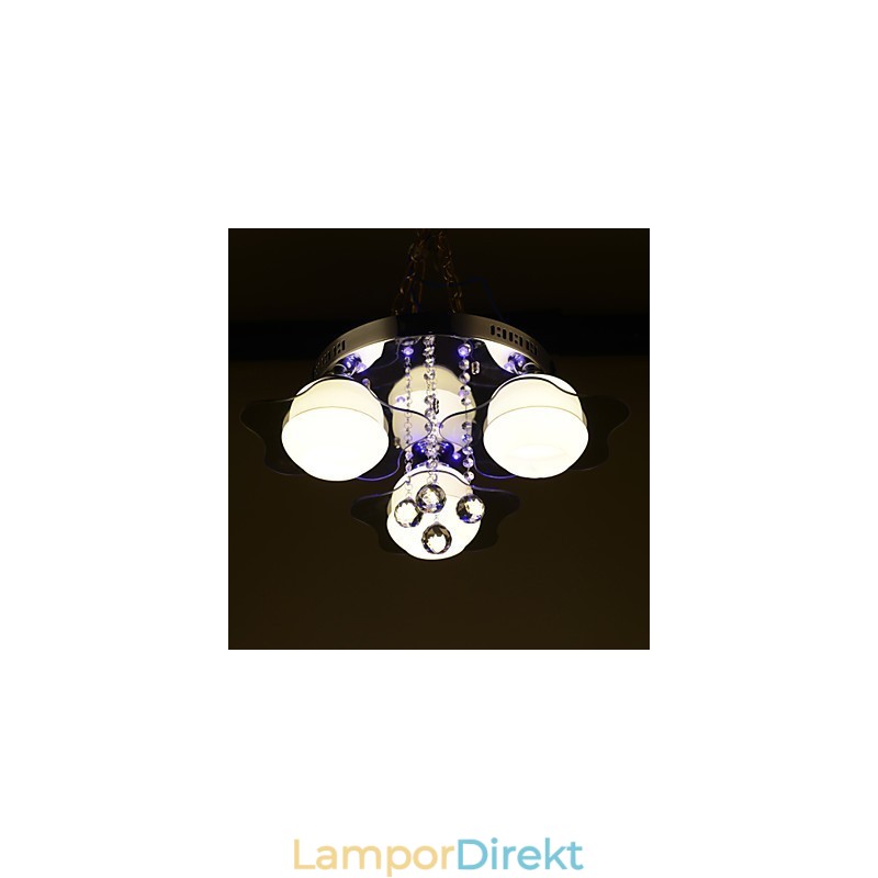 Fjärrkontroll Flush Mount Modern Contemporary 3 Lampor Med Röd Blå Färg