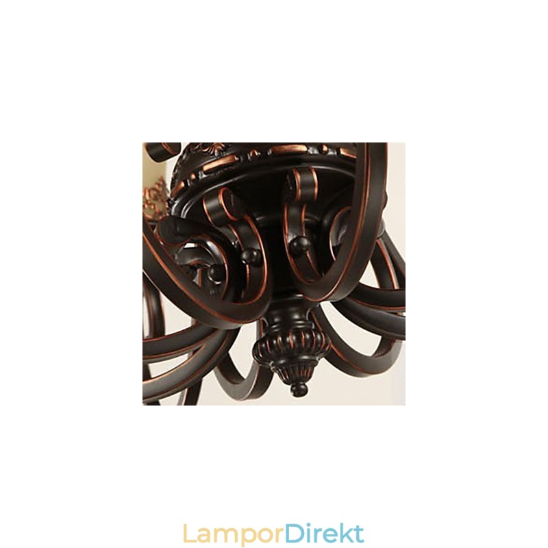 Vintage Country Island Målning Metall Ljuskrona Flush Mount