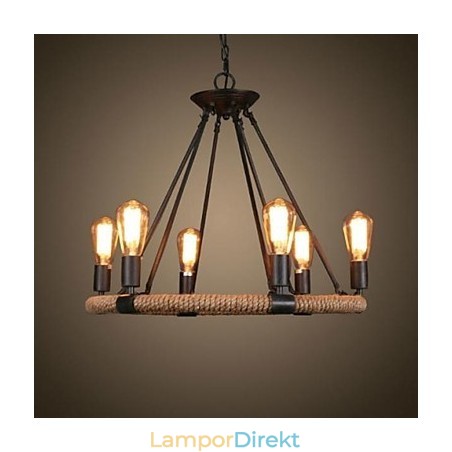 Traditionell Klassisk Rustik Lodge Retro Country Vintage Målning Metal Pendel Light Traditionell Klassisk Rustik Lodge Retro Country Vintage Målning Metal Pendel Light