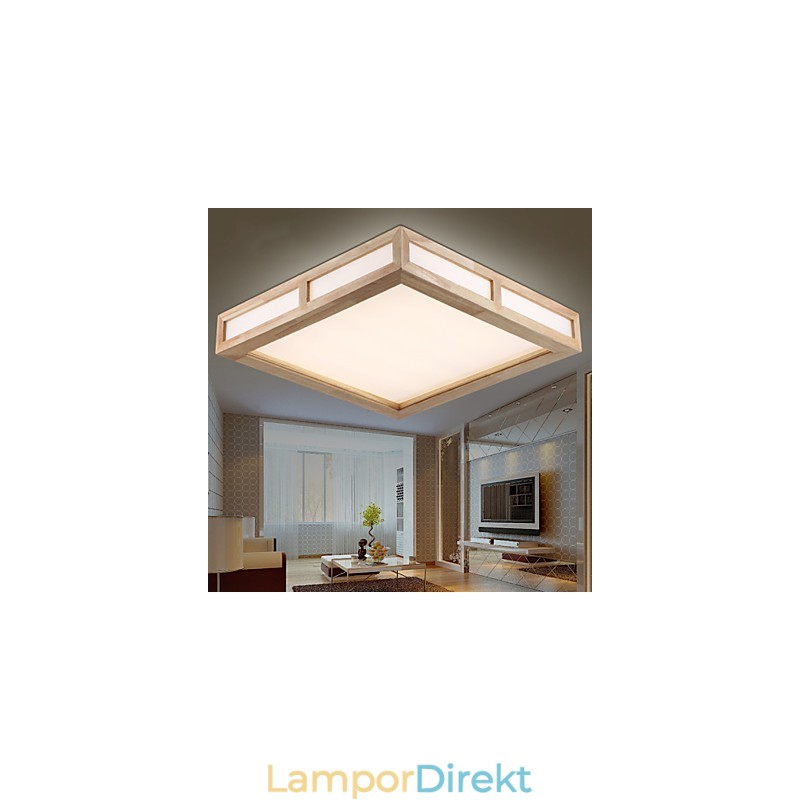 Flush Mount Mini Style Modern Contemporary Wood Bamboo