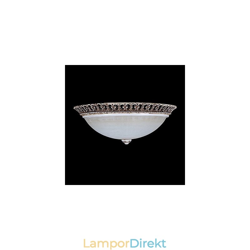 Mörkbrun Flush Mount Ljus Glas Resin Mönster Carving European Classic