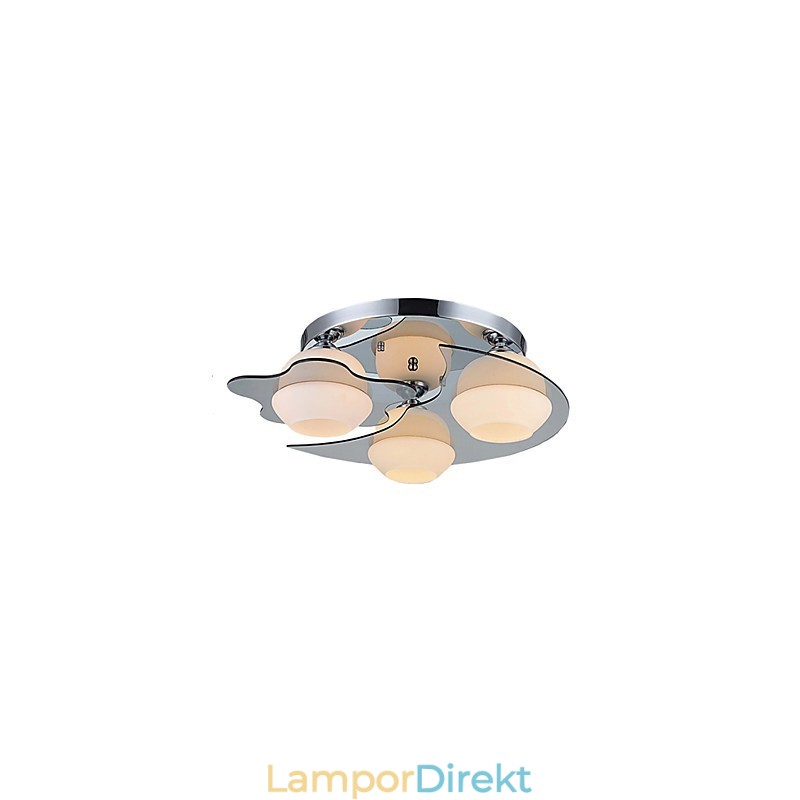 Modern Taklampa Flush Mount 3 Lampor Contemporary Metal