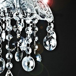 Crystal Semi Flush Mount Med 3 Lampor