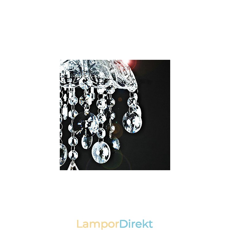 Crystal Semi Flush Mount Med 3 Lampor