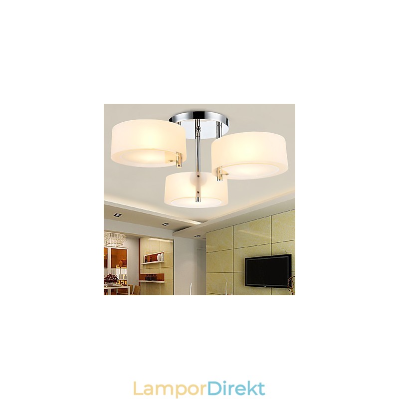 Flush Mount Modern Contemporary 3 Lights Ceiling Light Metal