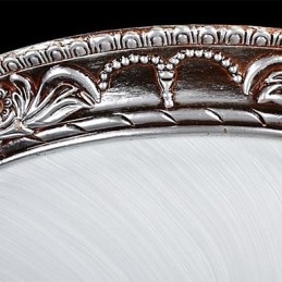Flush Mount Light Glas Resin Silver Carving Retro European Classic